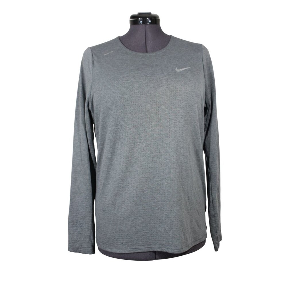 Nike Running Dri-Fit men's crew neck long sleeve athletic workout shirt M